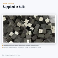 Bloc carré en céramique piézoélectrique PZT 4, 2,87 mm de haut, 2 mm de côté, 500 kHz, élément transducteur ultrasonique à électrode argentée