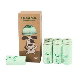 100% <b>Compostable</b> ECO-Friendly Dog Poop Waste Pop <b>Bag</b> Fully Biodegradable Cornstarch Scented Pet Walking <b>Bags</b> Strong Odor - Product Image 2