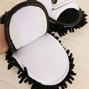 De algodón de invierno cálido suave verde fregona de limpieza zapatillas de microfibra flip flops - Product Image 2
