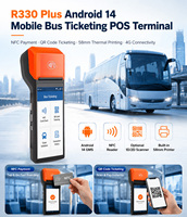 Terminal POS Portátil Android 14 con NFC, 4G, Bluetooth e Impresora de 58 mm, R330 Plus