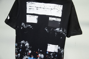 โรงงานดรอปชิป ขายส่งเสื้อผ้าสตรีทแวร์ คอกลม ลายจุด ผ้าถัก 100% คอตตอน 360 กรัม แขนสั้น ไฟ EL กระพริบ สำหรับผู้ชาย - Product Image 5
