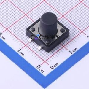 GT-TC149A-H105-L1 Tactile Switch SMD-4P,12x12mm Switch Single Pole Single Throw Round Button 1.6N Vertical Mount - Product Image 1