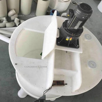 Réservoir de stockage de liquide de chlore avec agitateur, en polypropylène chimique PP HDPE PVC, pour peroxyde d'hydrogène et produits de blanchiment