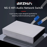 Conmutador de red de audio BRZHIFI HIFl Conexión por cable incorporada Conmutador Gigabit de fiebre de audio en el NS-5