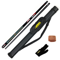 Queue de joint Uni-Loc de 58 pouces de qualité supérieure avec sac de queue de bâton en carbone 1/2 pour la piscine, y compris gant et serviette pour le nettoyage