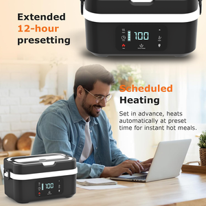 กล่องข้าวไฟฟ้าแบบพกพาไร้สาย อุ่นอาหารอัตโนมัติ สำหรับสำนักงานและโรงเรียน - Product Image 2