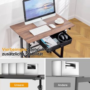 Giá rẻ nhất nhà văn phòng Bàn đồ nội thất điện chiều cao có thể điều chỉnh thường vụ bàn với ngăn kéo cổng USB kích thước nhỏ máy tính xách tay bảng - Product Image 4