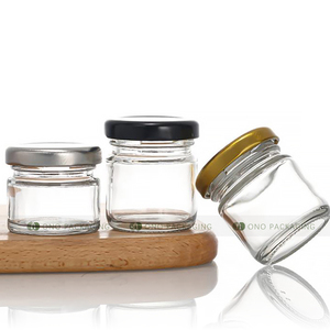Ono 1.5Oz Có Thể Tái Chế <span class=keywords><strong>25Ml</strong></span> 35Ml 45Ml Rõ Ràng <span class=keywords><strong>Glass</strong></span> <span class=keywords><strong>Hexagon</strong></span> <span class=keywords><strong>Jar</strong></span> Nhỏ Mini <span class=keywords><strong>Jar</strong></span> Mứt Gia Vị Mật Ong <span class=keywords><strong>Jar</strong></span> Cho Ớt Gia Vị Thạch - Product Image 4