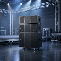 XUNGUAN RM210A+RM118A+ Système de sonorisation professionnel Line Array, enceinte active PA, boîtier en bois étanche pour scène extérieure