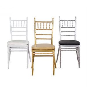 Sillas Chiavari Metálicas Apilables para Banquetes, Bodas, Fiestas y Eventos - Product Image 3