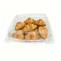 Grande boîte à clapet en plastique PET la plus de boulangerie fournisseur de conteneurs de stockage de gâteaux de pâtisserie
