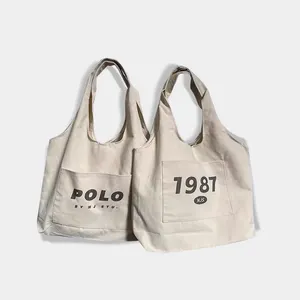 Manufacturers Custom Logo Printed Eco Cotton Canvas Tote Shopping Bag