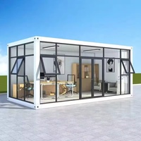 Maison conteneur modulaire détachable à faible coût avec fonction respirante, design moderne pour hôtels, bureaux, appartements