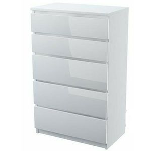 Kommode mit 5 Schub laden Side board wei' Hoch glanz holz - Product Image 1