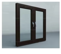 Fenêtres et portes à battants pivotants en alliage d'aluminium de qualité, double vitrage, fenêtres à battants en acier, style ouvert, fenêtre en aluminium