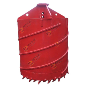Godet de forage personnalisable avec dents de roche pour pieux de fondation - Product Image 1