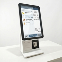 Kiosque de commande en libre-service avec écran tactile de 15,6 pouces, système d'exploitation Android ou Windows, avec imprimante thermique de 58 mm