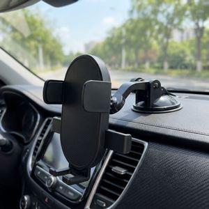 Support de téléphone intelligent universel pour pare-brise et tableau de bord, en ABS, silicone et métal, accessoire de voiture, support intérieur universel pour voiture - Product Image 1