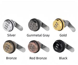 מנעול קוד ללא מפתח מסגסוגת אבץ עמיד עם לשון נעילת קאם למנעול דלת תיבת דואר ואבטחת מגירות - Product Image 2