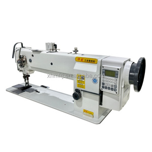 Nouvelle machine à coudre industrielle HUAMEI pour tapisserie, bras long, pied marcheur, aiguille simple, lit plat, moteur haute efficacité - Product Image 3