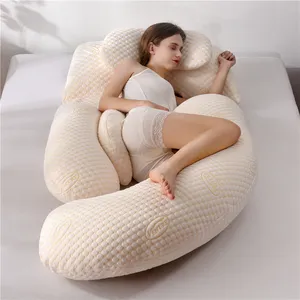 Almohada de lactancia para bebé de tela de refrigeración cómoda de verano de alta calidad almohada de embarazo de cuerpo completo para dormir