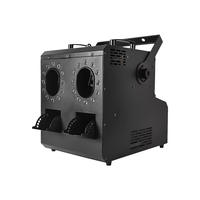 Machine à bulles noire à LED RGBW 2 voies 1500W, machine à bulles de fumée pour mariages