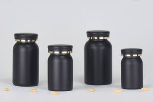 Çeşitli kapasite ve Vitamin takviyeleri iç<span class=keywords><strong>in</strong></span> güneş enerjili su ısıtıcısı tankı ile siyah plastik ilaç şişesi özellikler özel Logo baskı - Product Image 2