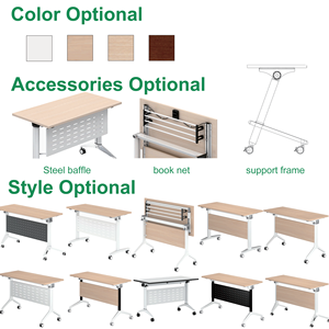โต๊ะประชุมพับได้, โต๊ะฝึกอบรมพับได้ทันสมัย, โต๊ะประชุมเคลื่อนที่มีล้อ - Product Image 2