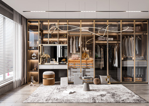 Muebles de Dormitorio y <span class=keywords><strong>Vestidor</strong></span> Abiertos Modernos y Duraderos Personalizados para Toda la Casa con Puerta de Vidrio - Product Image 3