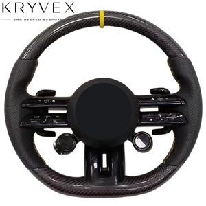 <span class=keywords><strong>Volant</strong></span> en fibre de carbone sergé 3K personnalisé Kryvex pour Mercedes Benz <span class=keywords><strong>AMG</strong></span> <span class=keywords><strong>A35</strong></span> A45 C63 C43 E53 E63 G63 G500 G55 GT S63 GLE63 GLA4 - Product Image 4