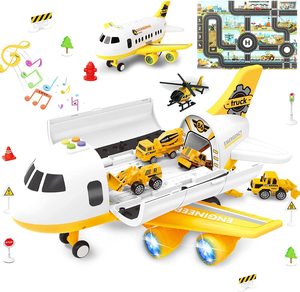 Juguetes de avión de construcción para niños pequeños, Avión de juguete con luz y sonido - Product Image 3