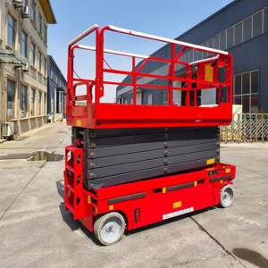 Plateforme élévatrice mobile électrique autopropulsée à ciseaux 6m-<span class=keywords><strong>14m</strong></span>, élévateur de personnel Rong Yu JT-GZ0406, capacité 80-1000kg - Product Image 4