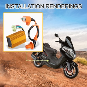 Goofit AC cuộn dây đánh lửa với 6 pin Racing <span class=keywords><strong>CDI</strong></span> hộp thay thế cho GY6 50cc 125cc 150cc Trung Quốc hiệu suất cao Racing Scooter - Product Image 5