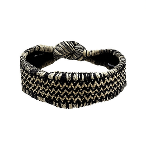 Straw <b>Braided</b> Knotted <b>Headband</b> Wide Band Women Fashion Accessory Casual Handmade Geometric Ref44234 - Product Image 2