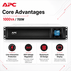 Sistema de Alimentación Ininterrumpida (UPS) <span class=keywords><strong>APC</strong></span> Schneider SUA1000R2ICH, Montaje en Rack, Gabinete 2U, SMT1000RMI2U-CH - Product Image 3