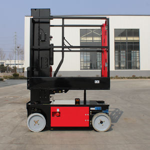 Hidrolik elektrik mengangkat pekerjaan udara Platform satu kolom bergerak aluminium Aloi Platform mengangkat perancah mengangkat - Product Image 6