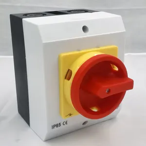Interruptor rotativo de 3 fases 32a, 4 canais, interruptor de desconector de carga e ip65, à prova d' água, isolador rotativo, interruptor ac