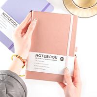 Carnet de notes A5 en cuir PU rigide pour réunions de bureau, fermeture élastique, cadeau d'usine original gaufré, offre spéciale