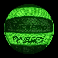 Ballon de volley-ball en caoutchouc personnalisé avec logo lumineux LED qui brille dans le noir pour le jeu