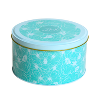 Prix bas vente en gros personnalisé boîte en métal impression exquise écouteur en fer blanc de haute qualité boîte ronde en métal emballage cadeau