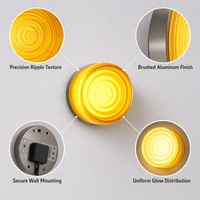 Applique murale LED moderne 9W en acrylique transparent ambré fumé, luminaire décoratif d'intérieur en aluminium pour chambre et salon