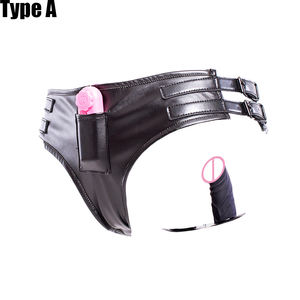 Мужские и женские кожаные брюки для самостоятельной мастурбации - Product Image 2