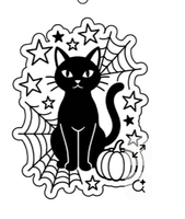 Liontin Kucing Vintage dan Jaring Laba-laba Halloween dari Baja Anti Karat, Aksesori Musim Gugur Gotik Alternatif Minimalis