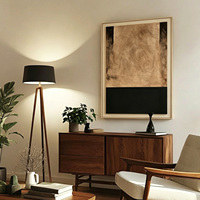 Peinture à l'huile abstraite élégante pour salon, design Art Déco sur toile encadrée, art mural suspendu pour décoration d'hôtel