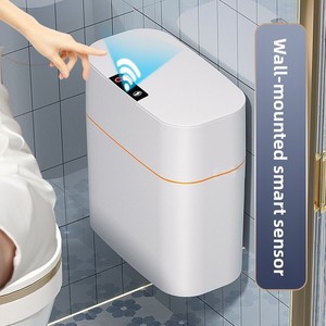 Poubelle à capteur intelligent pour la salle de bain à domicile Toilette électrique entièrement automatique murale dédiée avec couvercle Désodorisation Gap - Product Image 1