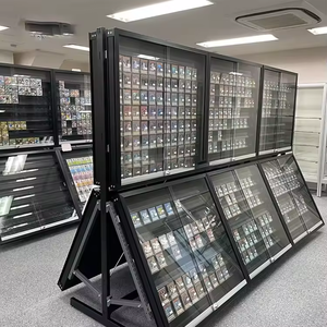 <span class=keywords><strong>Vitrine</strong></span> de présentation pour cartes sportives avec <span class=keywords><strong>portes</strong></span> <span class=keywords><strong>coulissantes</strong></span> verrouillables, présentoir pour cartes PSA, support de présentation en métal et acrylique transparent pour cartes à collectionner - Product Image 4