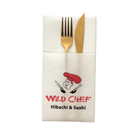 Serviettes de table jetables en papier Airlaid doux, logo personnalisé, taille et couleur, hygiéniques, pour restaurants, traiteurs et événements