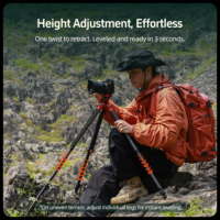 Trépied professionnel en fibre de carbone Fotopro OEM pour la chasse, l'observation des oiseaux, la photographie de paysage, stable et résistant aux charges lourdes