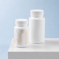 Flacon cylindrique en PP de 20ml, 30ml, 40ml, 50ml, 100ml, 150ml, 200ml avec bouchon à vis, vide, pour stockage de médicaments, surface pour marquage à chaud