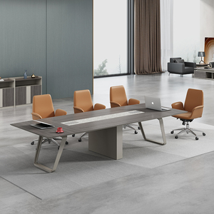 Table <span class=keywords><strong>de</strong></span> conférence <span class=keywords><strong>de</strong></span> bureau moderne, économique, <span class=keywords><strong>grande</strong></span>, en <span class=keywords><strong>bois</strong></span> brillant, conçue pour plusieurs personnes, pour usage commercial - Product Image 1